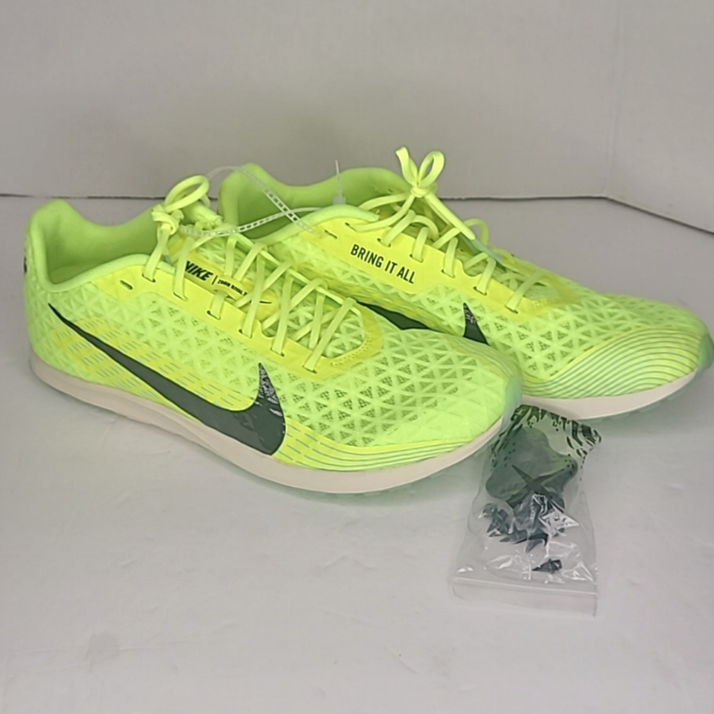 NEW Nike Zoom Rival XC 5 Men's Track Field Spikes Volt Green CZ1795-702 10.5